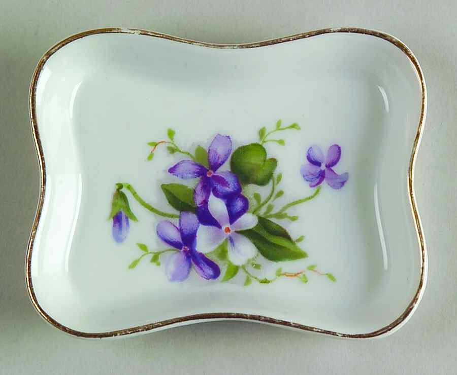 Spring Violets 3" Rectangular Ashtray by Rossetti-1