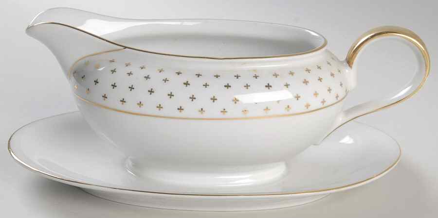 Claridge Gravy Boat with Attached Underplate by Royal Hanover-1