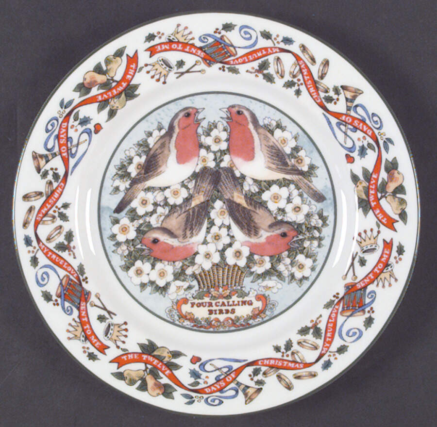 Twelve Days of Christmas Salad Plate by Royal Worcester-1