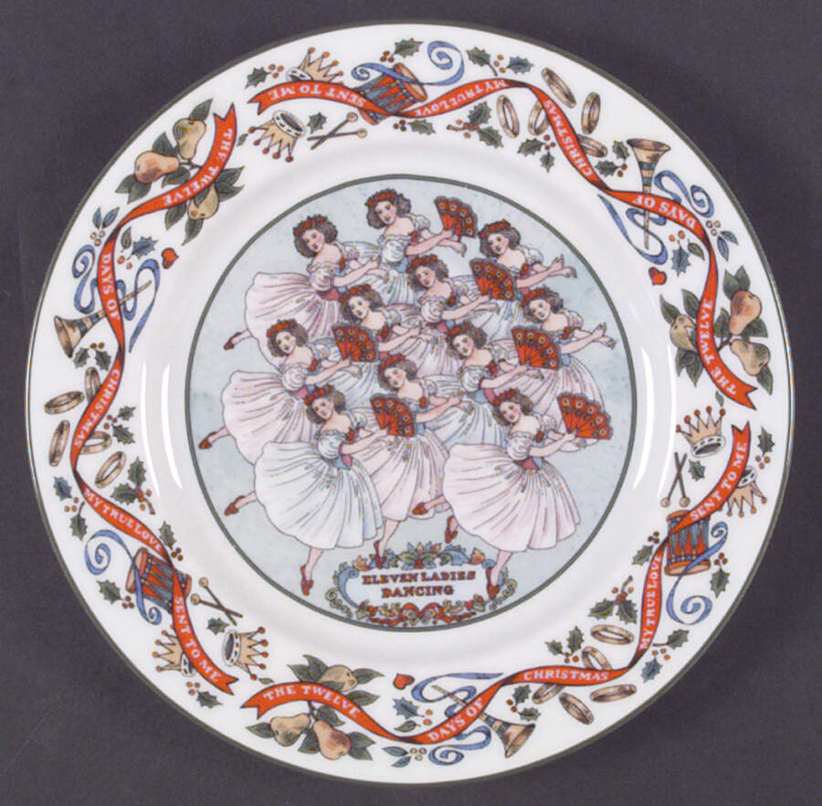 Twelve Days of Christmas Salad Plate by Royal Worcester-1