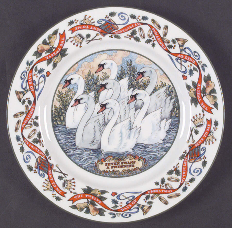 Twelve Days of Christmas Salad Plate by Royal Worcester-1