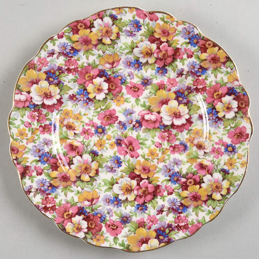 Melody Chintz Salad Plate by Royal Crown (England)-1