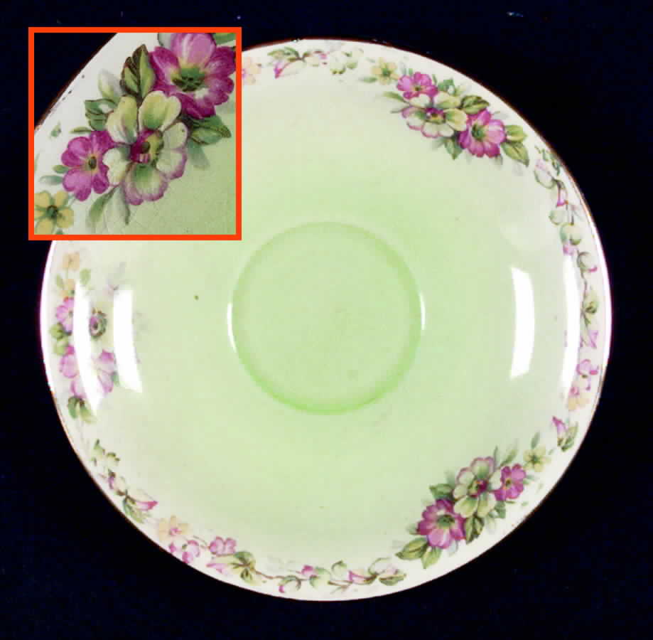 Apple Blossom Green Saucer by Royal Winton-1