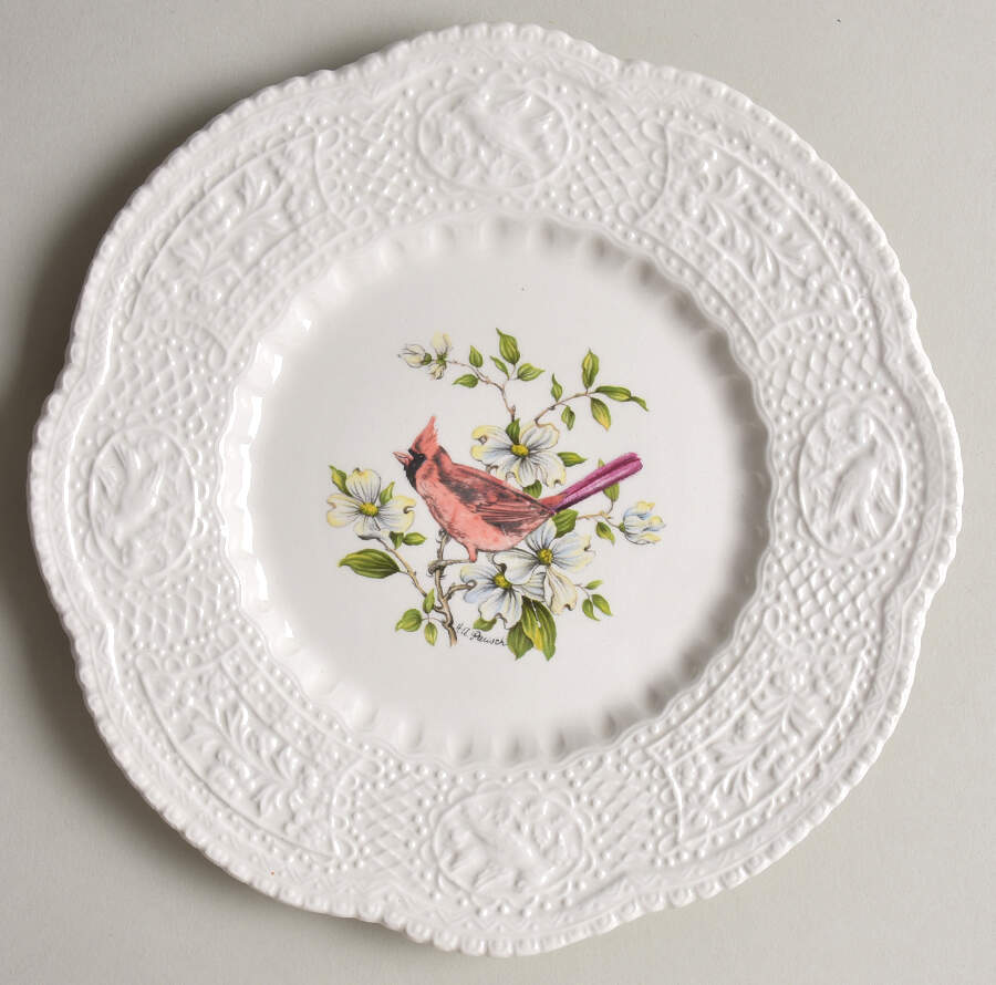 Aviary Dessert/Pie Plate by Royal Cauldon-1