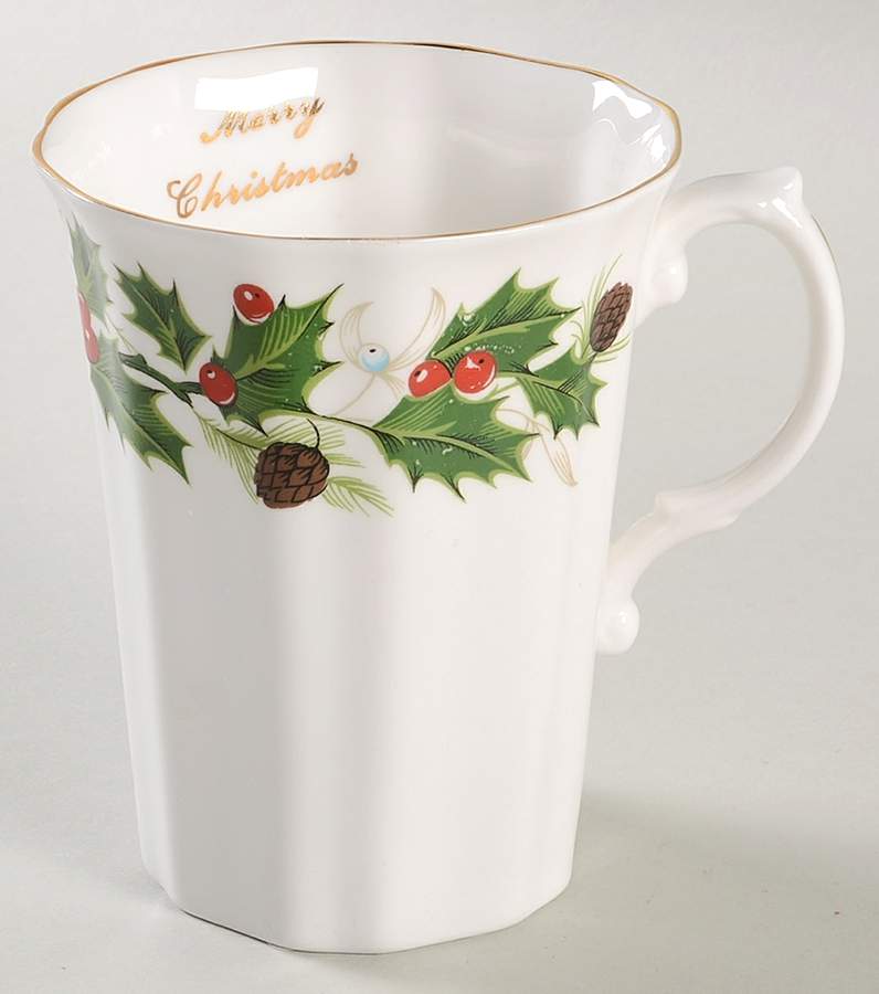 Noel (Holly Backstamp, Scalloped) Mug by Royal Grafton-1
