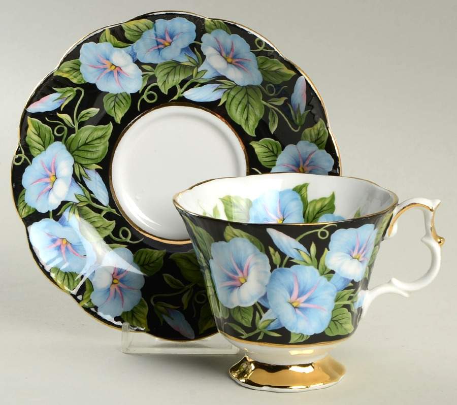 Flora Series Footed Cup & Saucer Set by Royal Albert-1