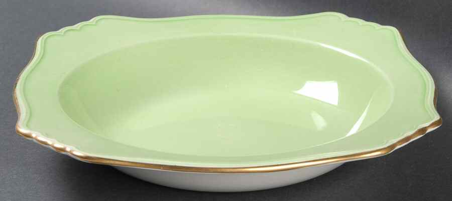 Pastel Ware Green (Molded Edge) Square Soup Bowl by Royal Winton-1