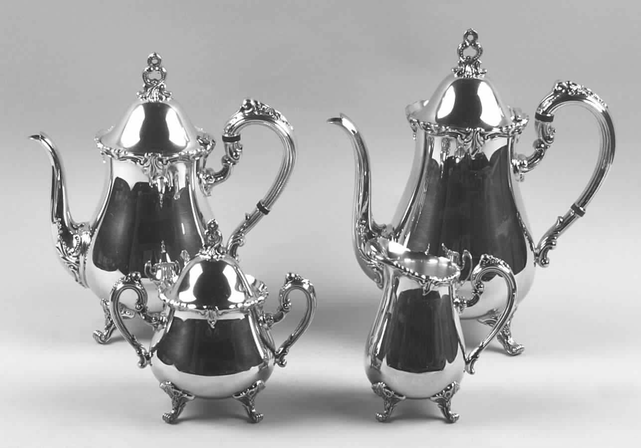 El Greco (Silverplate, Hollowware) (4 Piece) Silverplate Tea Set by Reed & Barton-1
