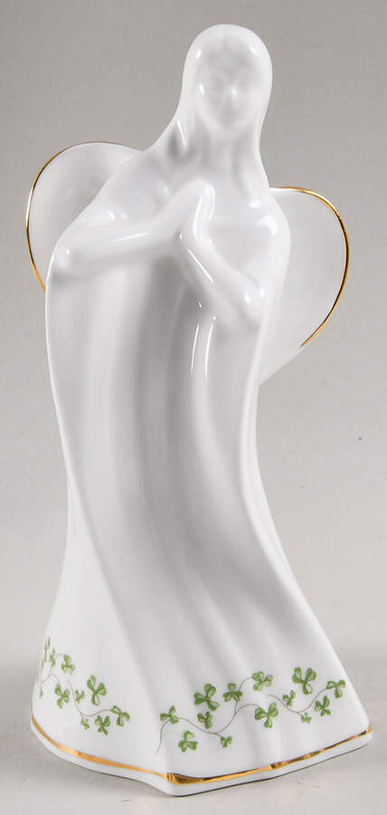 Trellis Shamrock Giftware Angel Figurine by Royal Tara-1