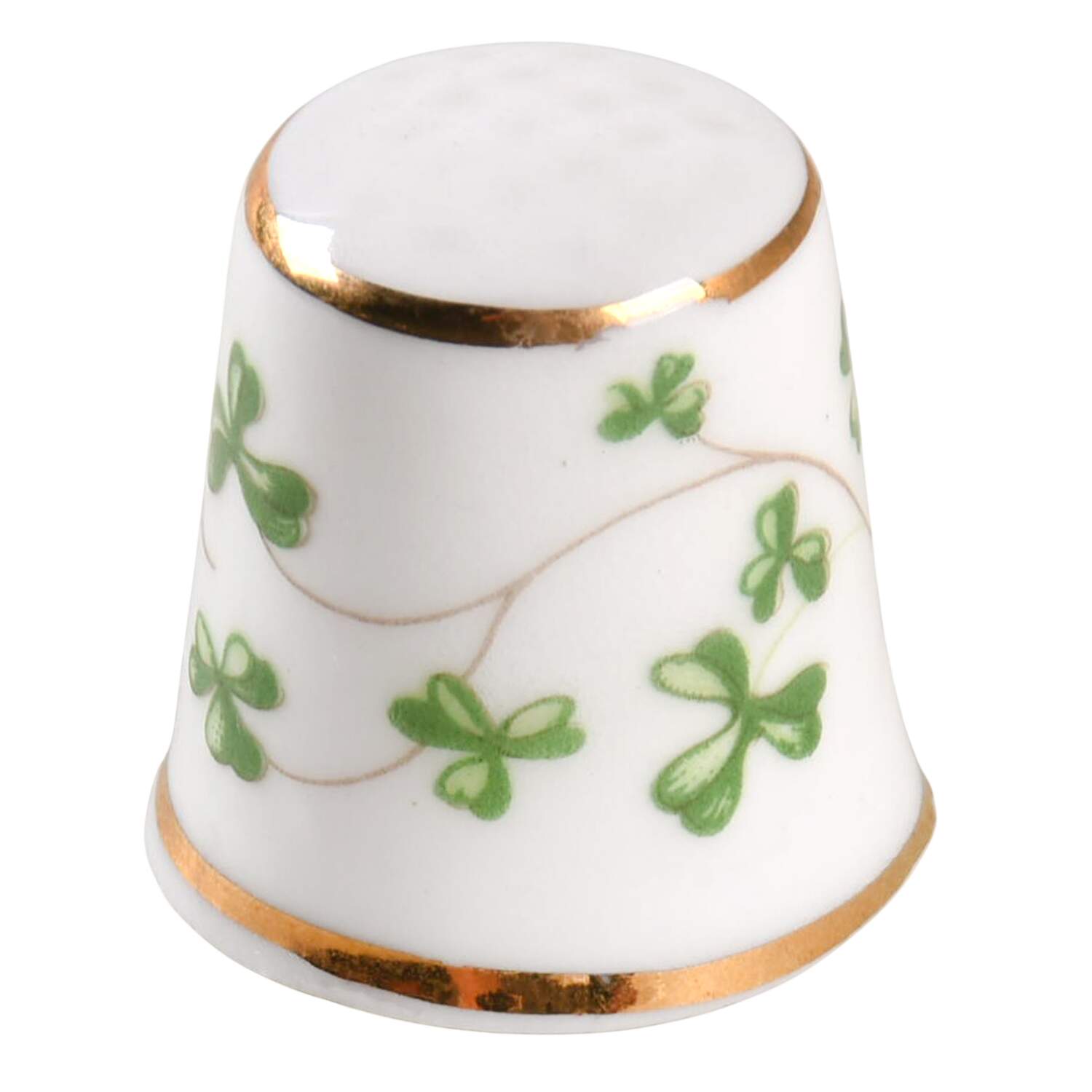 Trellis Shamrock Giftware Thimble by Royal Tara-1