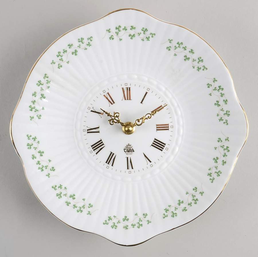 Trellis Shamrock Giftware Clock Plate by Royal Tara-1