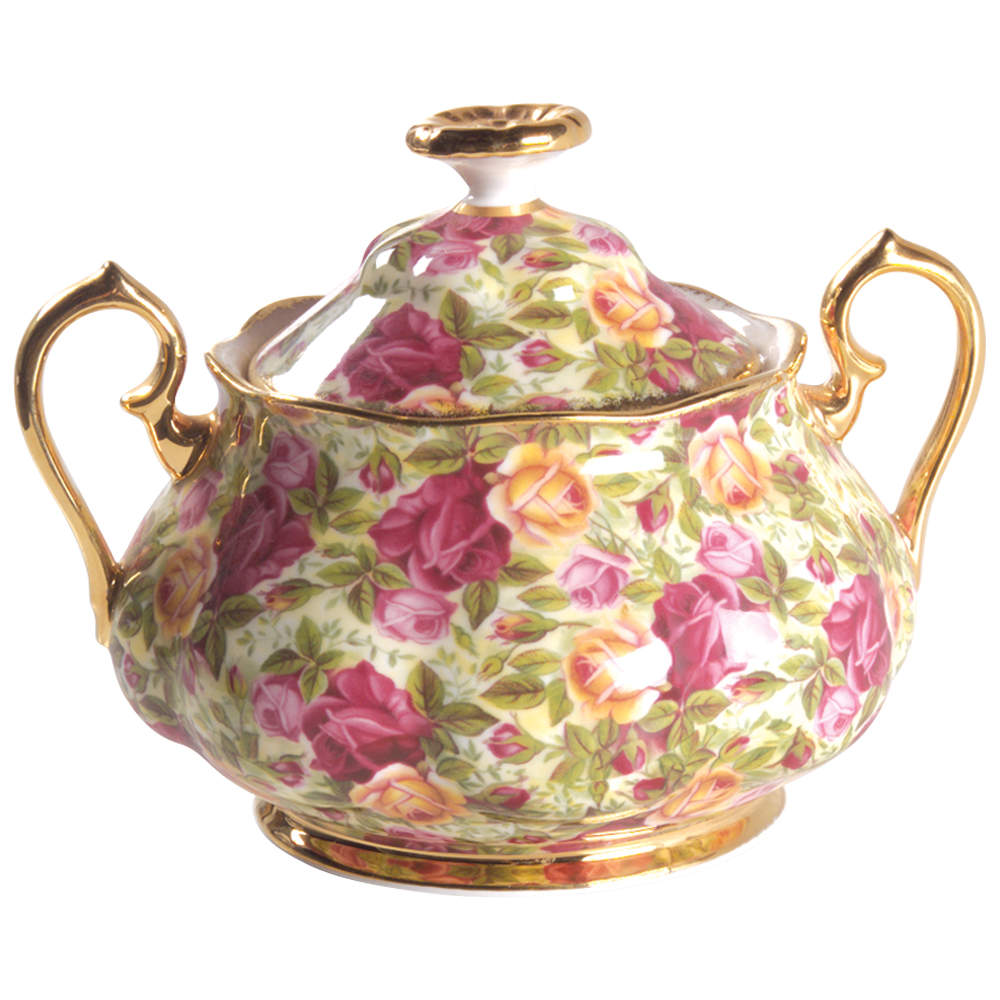 Old Country Roses Chintz Collection Sugar Bowl & Lid by Royal Albert-1