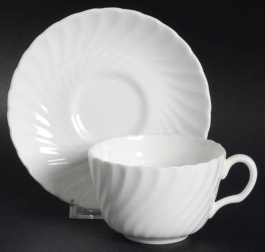 RQE1 Footed Cup & Saucer Set by Royal Queens (England)-1