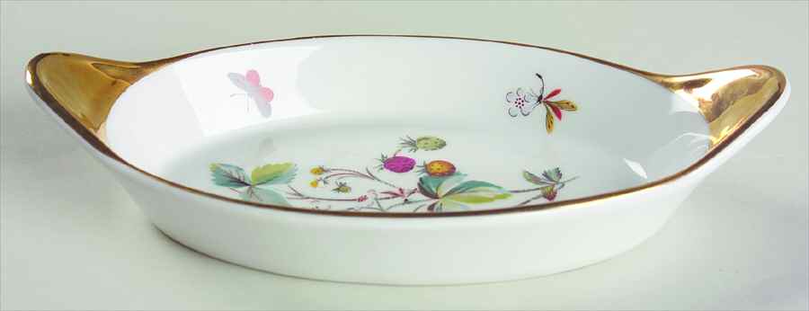 Strawberry Fair (Oven To Table, Gold) 9" Augratin by Royal Worcester-1
