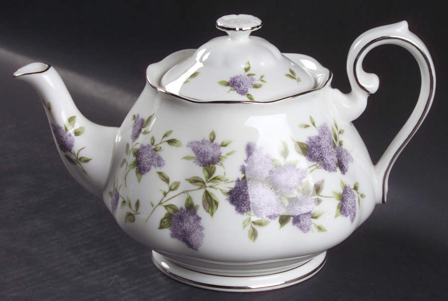 Lilac Lane Platinum Teapot & Lid by Royal Albert-1