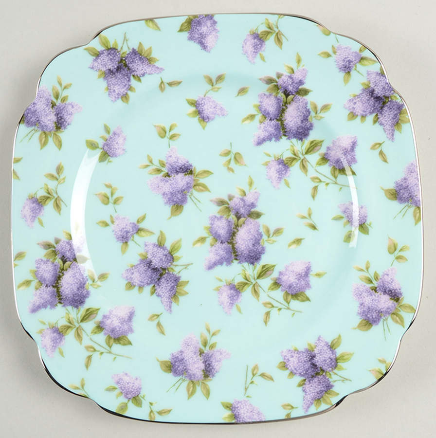 Lilac Lane Platinum Square Accent Salad Plate by Royal Albert-1