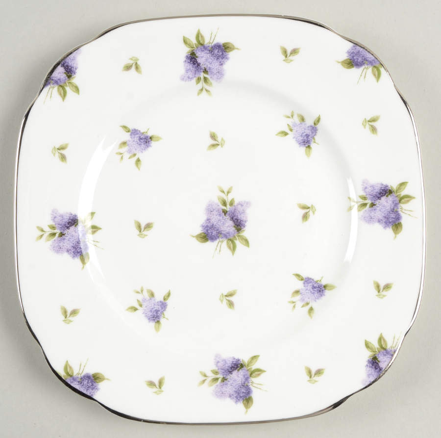 Lilac Lane Platinum Square Bread & Butter Plate by Royal Albert-1