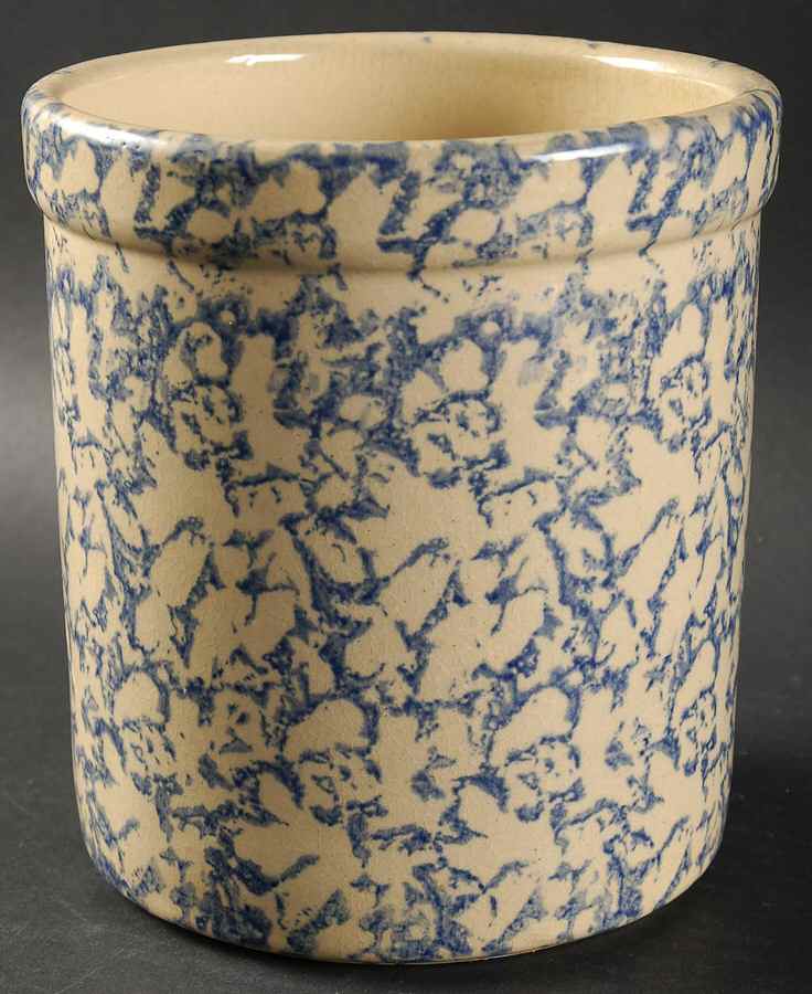 Spongeware Blue 2 Quart High Jar by Robinson - Ransbottom-1