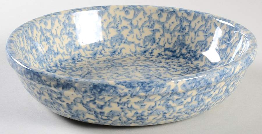 Spongeware Blue 8" Individual Pasta Bowl by Robinson - Ransbottom-1