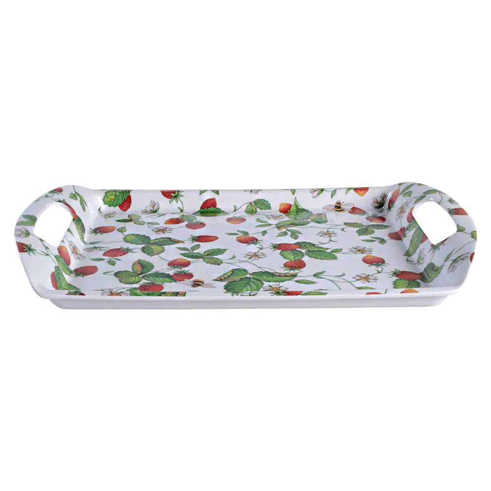 Alpine Strawberry Small Melamine Tray by Roy Kirkham-1