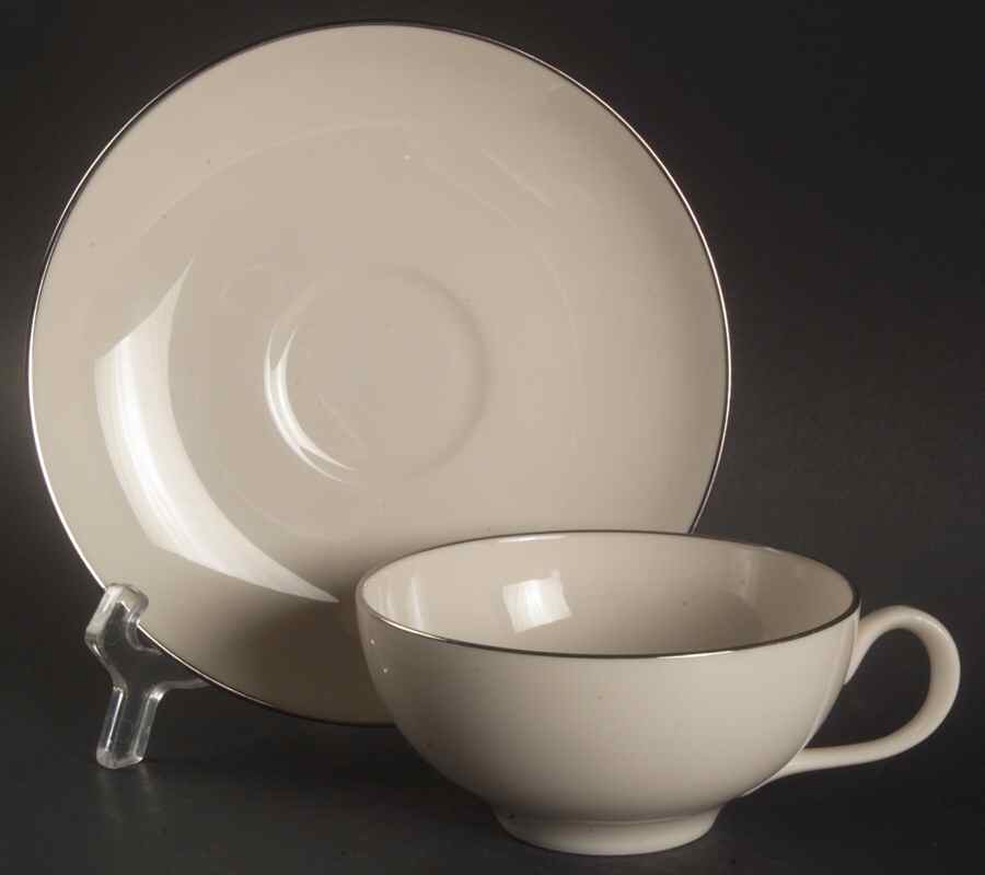 Simplicity (Coupe Shape) Flat Cup & Saucer Set by Regal-American-1