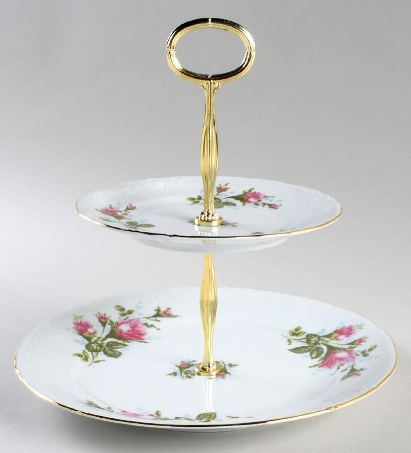 RKT8 6 5/8"-10"  2 Tiered Serving Tray (Dp, Sp) HC by Royal Kent (Poland)-1