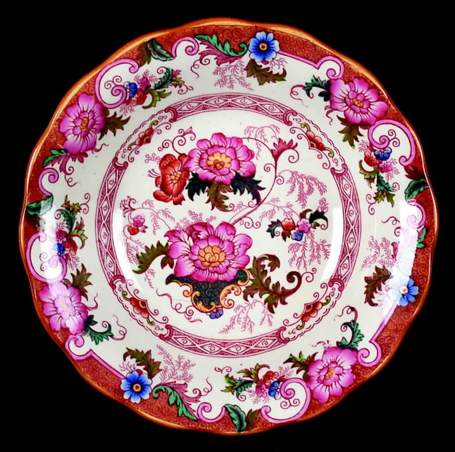 Bentick Pink Multicolor Fruit/Dessert (Sauce) Bowl by Royal Cauldon-1
