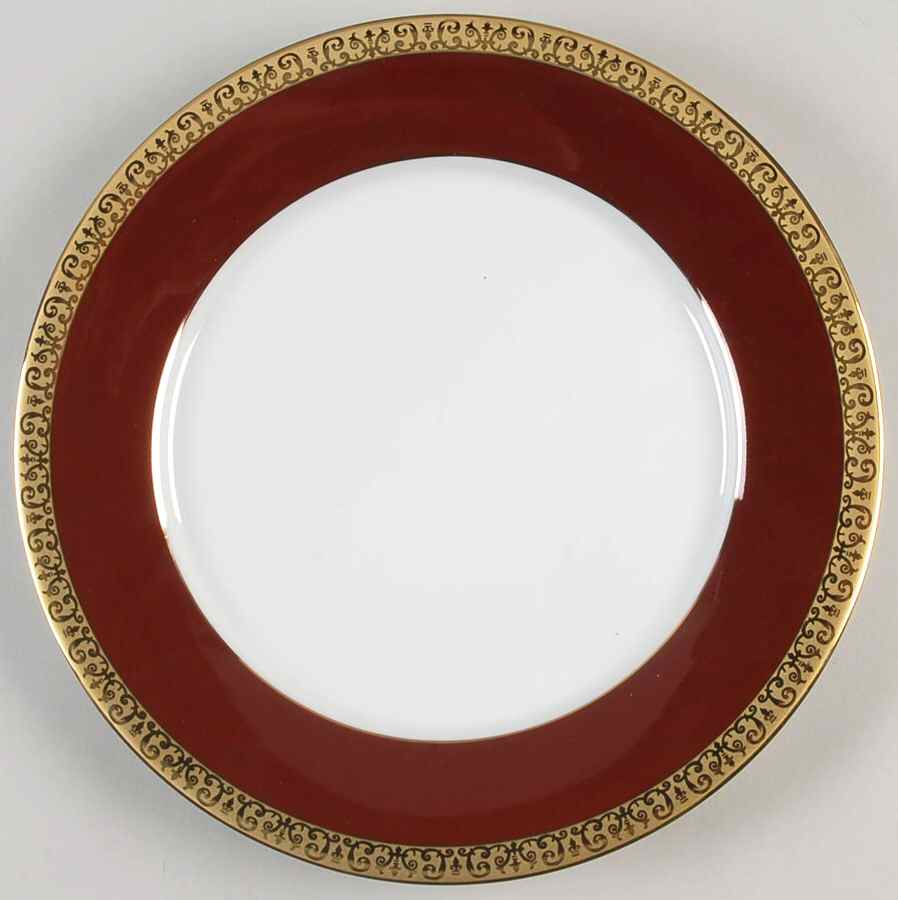 Gold Buffet Red Dinner Plate by Royal Gallery-1
