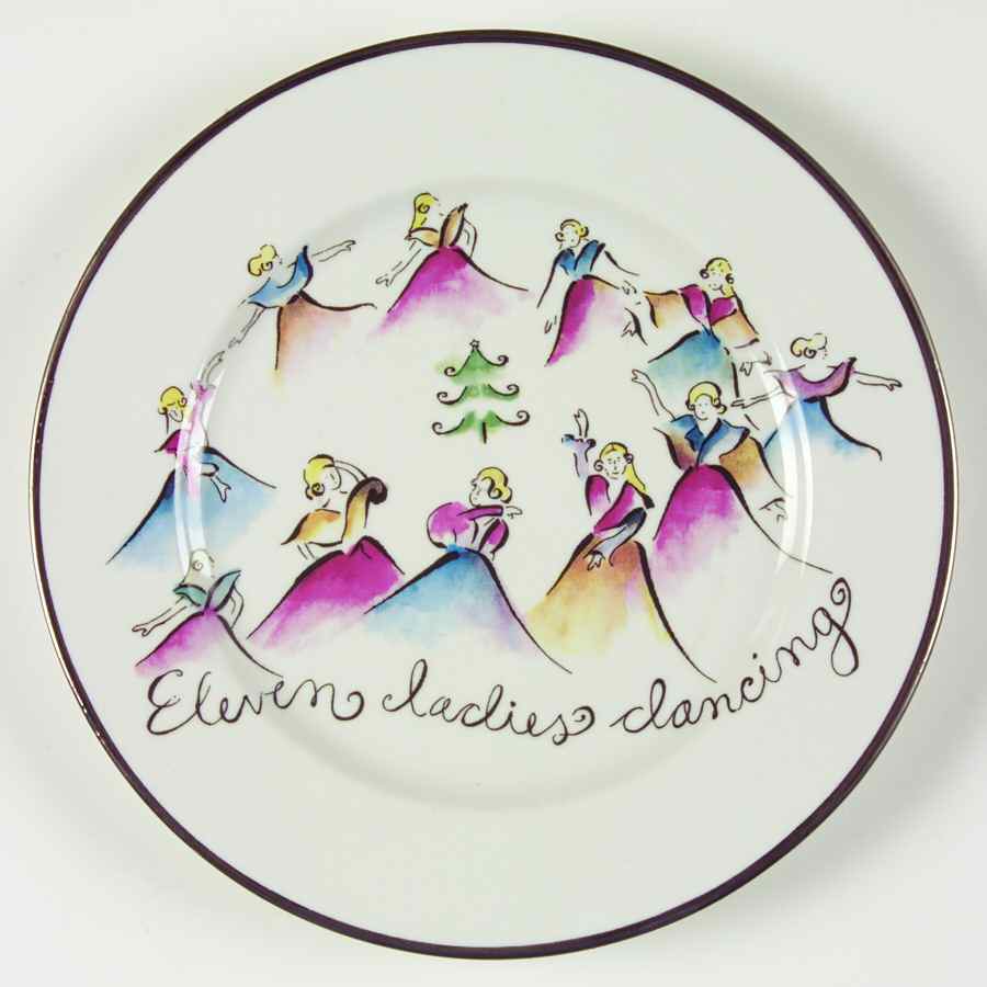 Twelve Days of Christmas (Gold Trim) Salad Plate by Rosanna-1