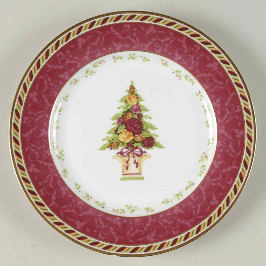 Seasons of Colour Red Accent Salad Plate by Royal Albert-1