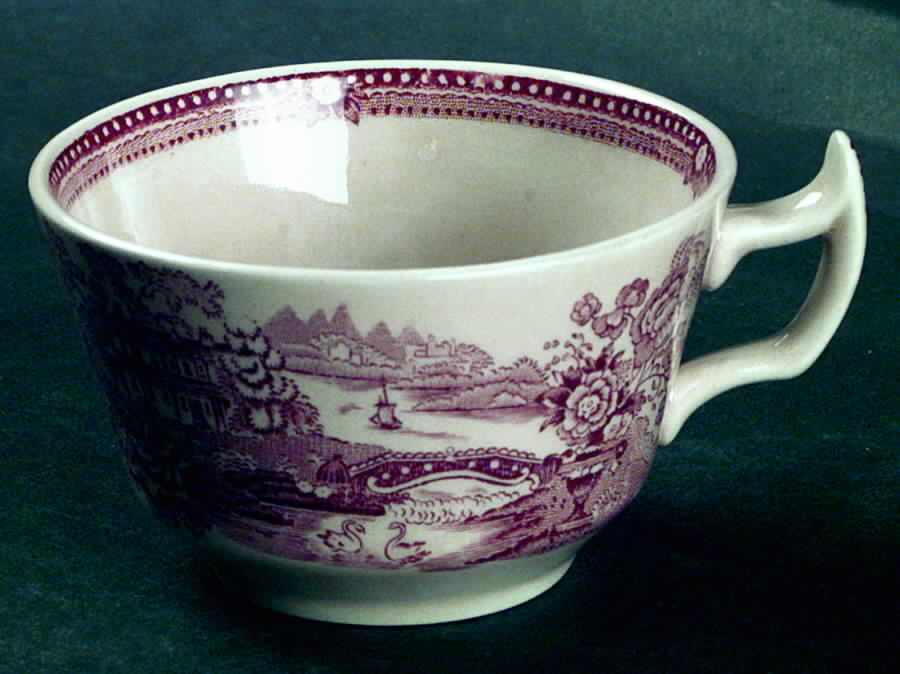Tonquin Red (Tan Body) Flat Cup by Royal Staffordshire-1