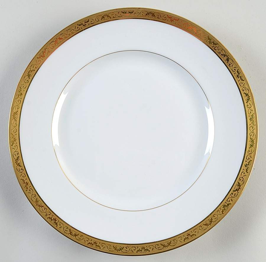 Ambassador Gold (White) Dinner Plate by Raynaud-1