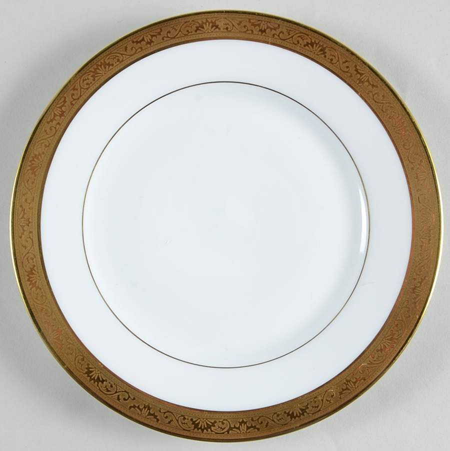 Ambassador Gold (White) Salad Plate by Raynaud-1