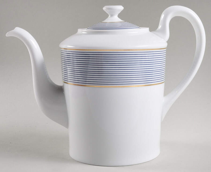 Crinoline Blue Coffee Pot & Lid by Raynaud-1