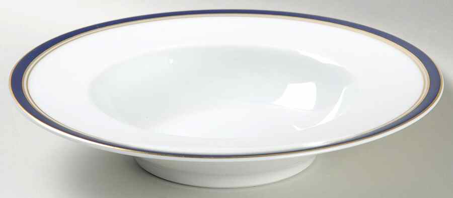 Diplomat Blue Rim Soup Bowl by Raynaud-1