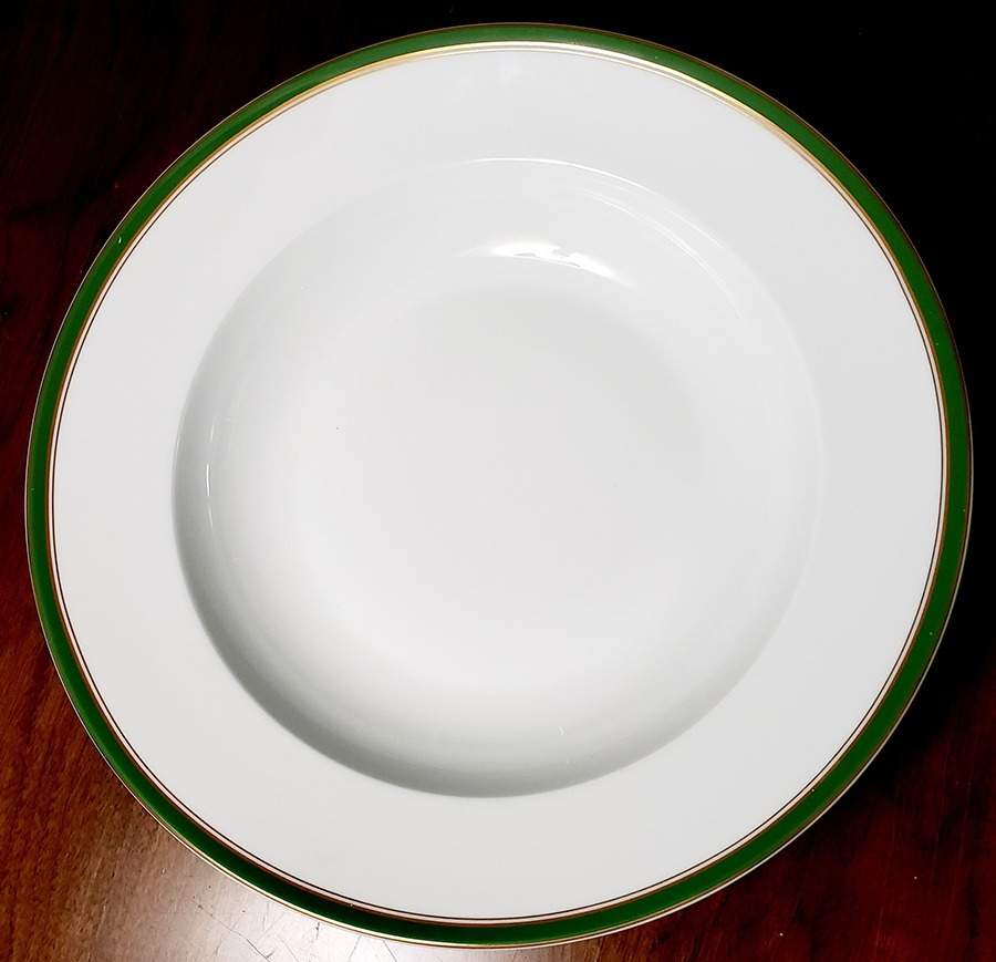 Diplomat Green 12" Oval Serving Platter by Raynaud-1
