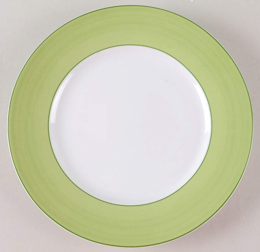 Pareo Green (No Monograms) Dessert Luncheon Plate by Raynaud-1