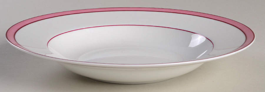 Tropic Pink (No Monogram) Rim Soup Bowl by Raynaud-1