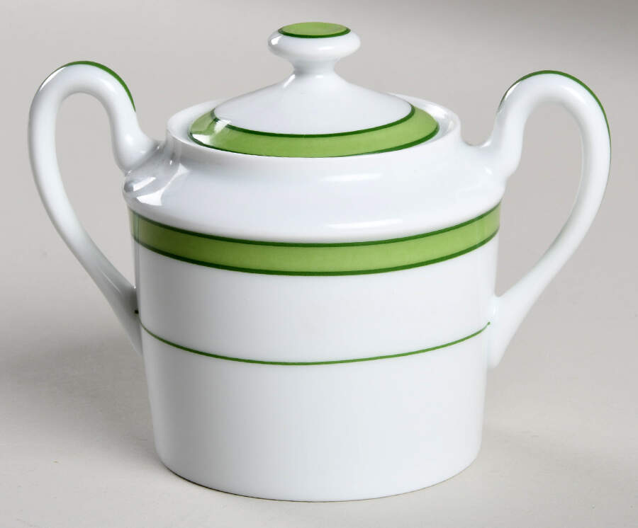 Tropic Green (No Monogram) Sugar Bowl & Lid by Raynaud-1