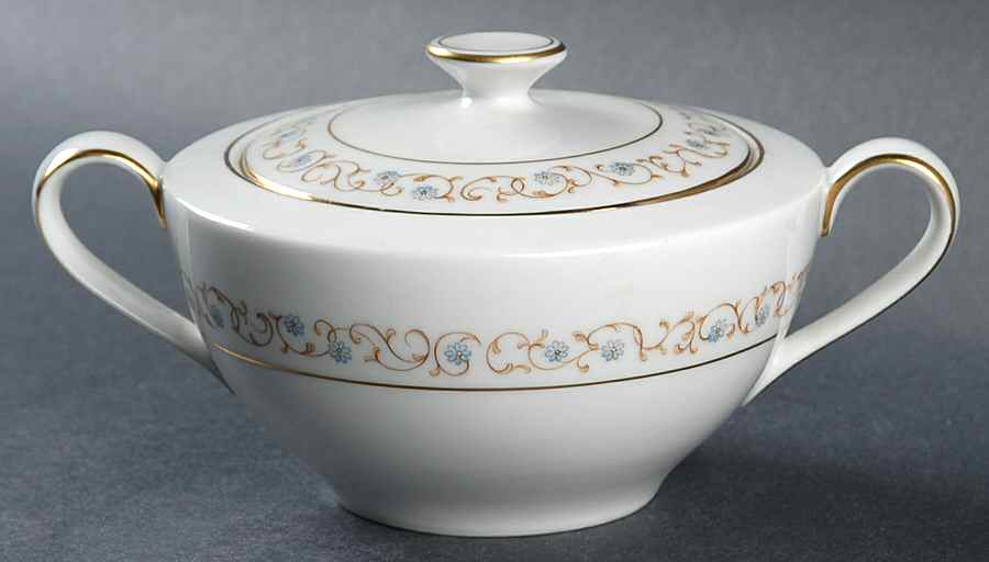 Tamworth Sugar Bowl & Lid by Rose (Japan)-1