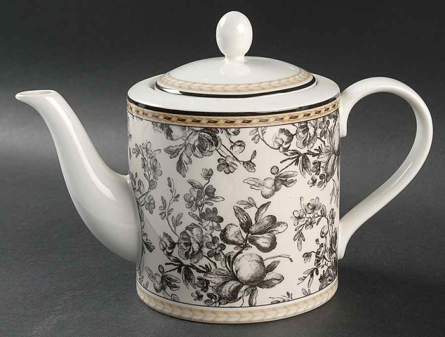 Provence Noir Teapot & Lid by Royal Doulton-1