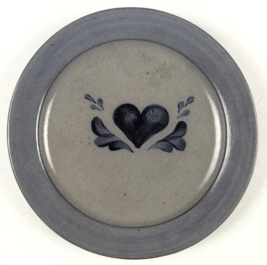 Heart Dinner Plate by Rowe Pottery-1