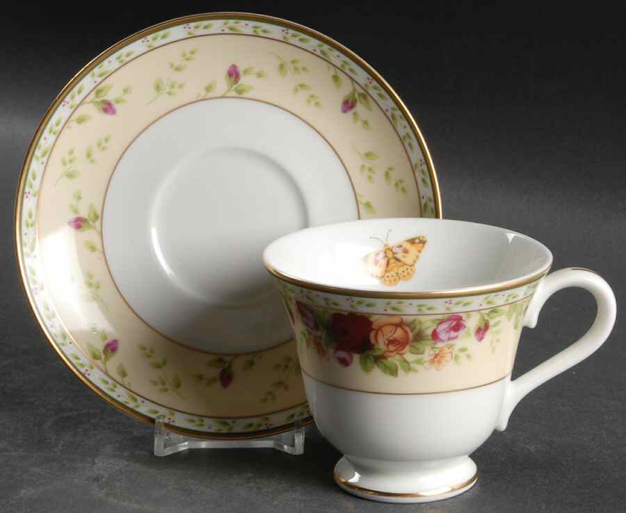 Seasons of Colour (Spring Garden) Footed Cup & Saucer Set by Royal Albert-1