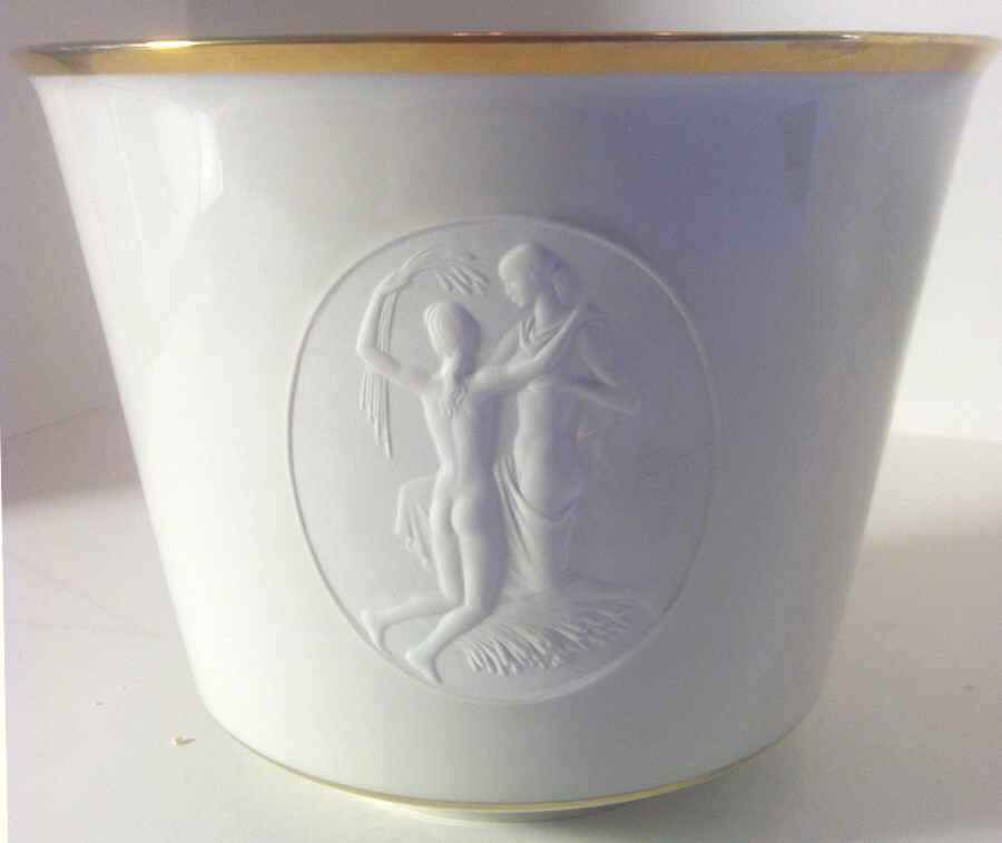 Arcadia (Gold Trim) 6" Cachepot by Royal Berlin-1