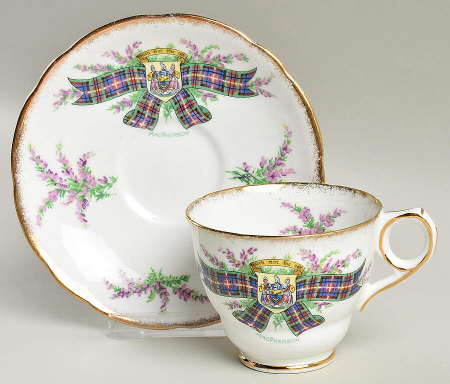 Tartan Series Footed Cup & Saucer Set by Royal Stafford-1