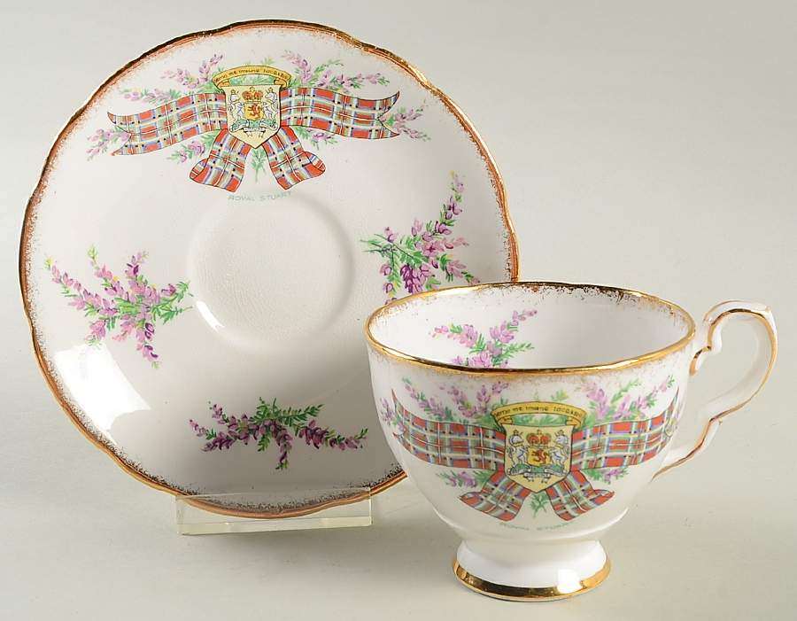 Tartan Series Footed Cup & Saucer Set by Royal Stafford-1