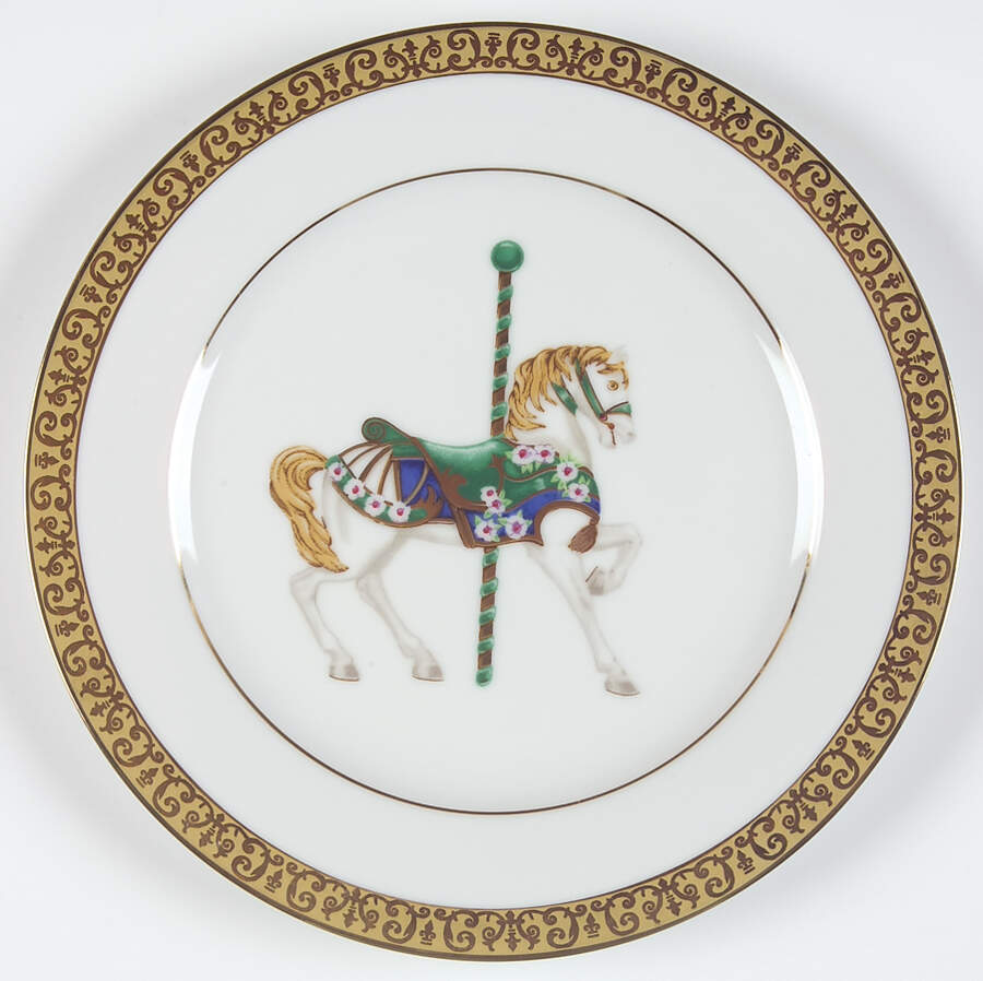 Gold Buffet (Carousel) Salad Plate by Royal Gallery-1