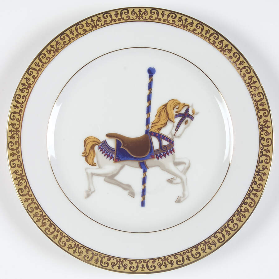 Gold Buffet (Carousel) Salad Plate by Royal Gallery-1