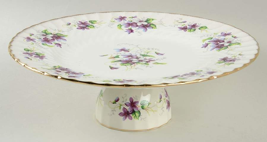 RWO3 10" Diameter Pedestal Cake Stand by Royal Crown (England)-1