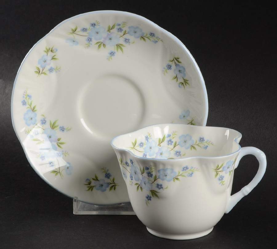 Rock Garden Flat Cup & Saucer Set by Royal York (England)-1